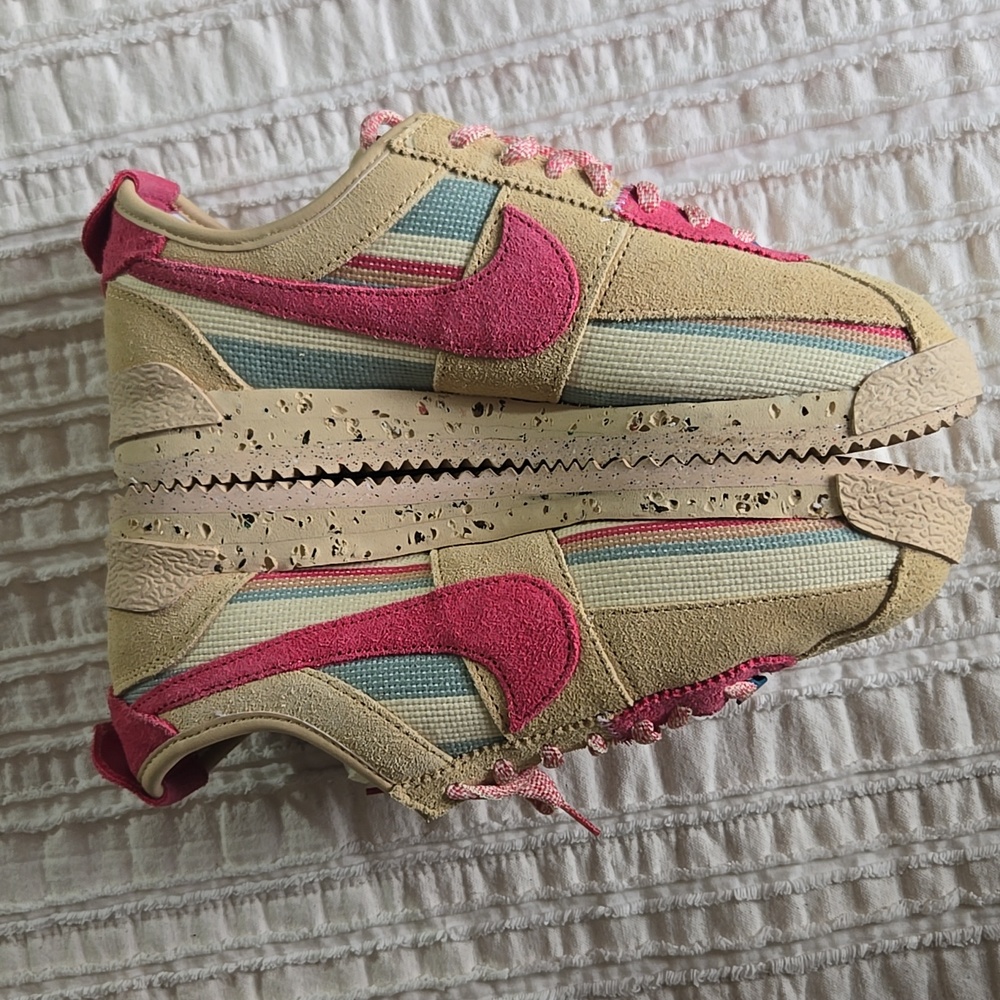 Nike Cortez x UNION LA Sesame Sneakers: Pink Teal RARE Women’s 7 - Picture 14 of 17